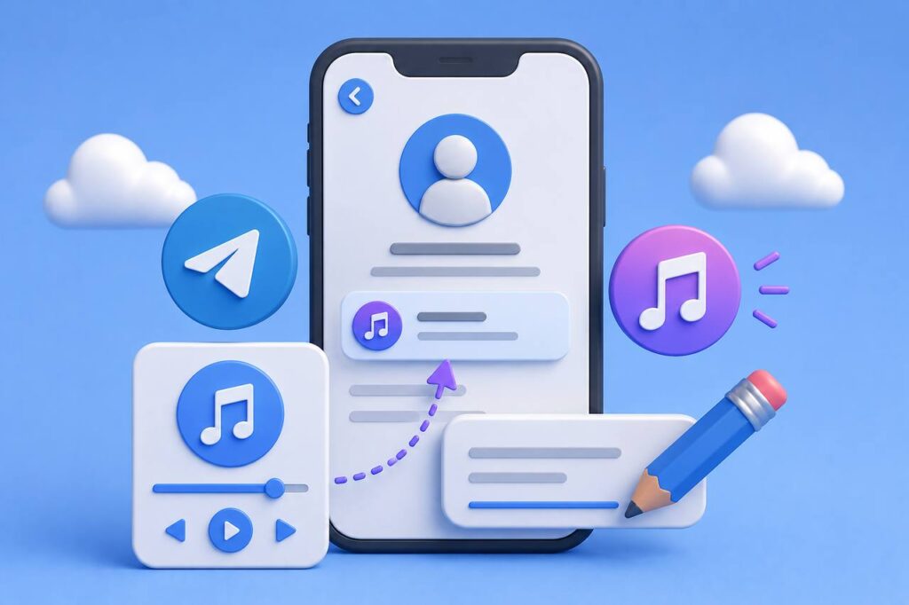 گذاشتن آهنگ روی پروفایل تلگرام